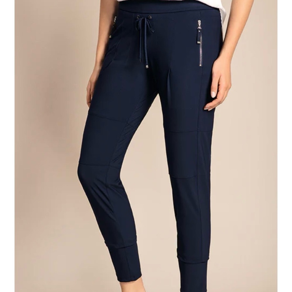 Raffaello Rossi Candy Women's Navy Jogger Pants Size 38